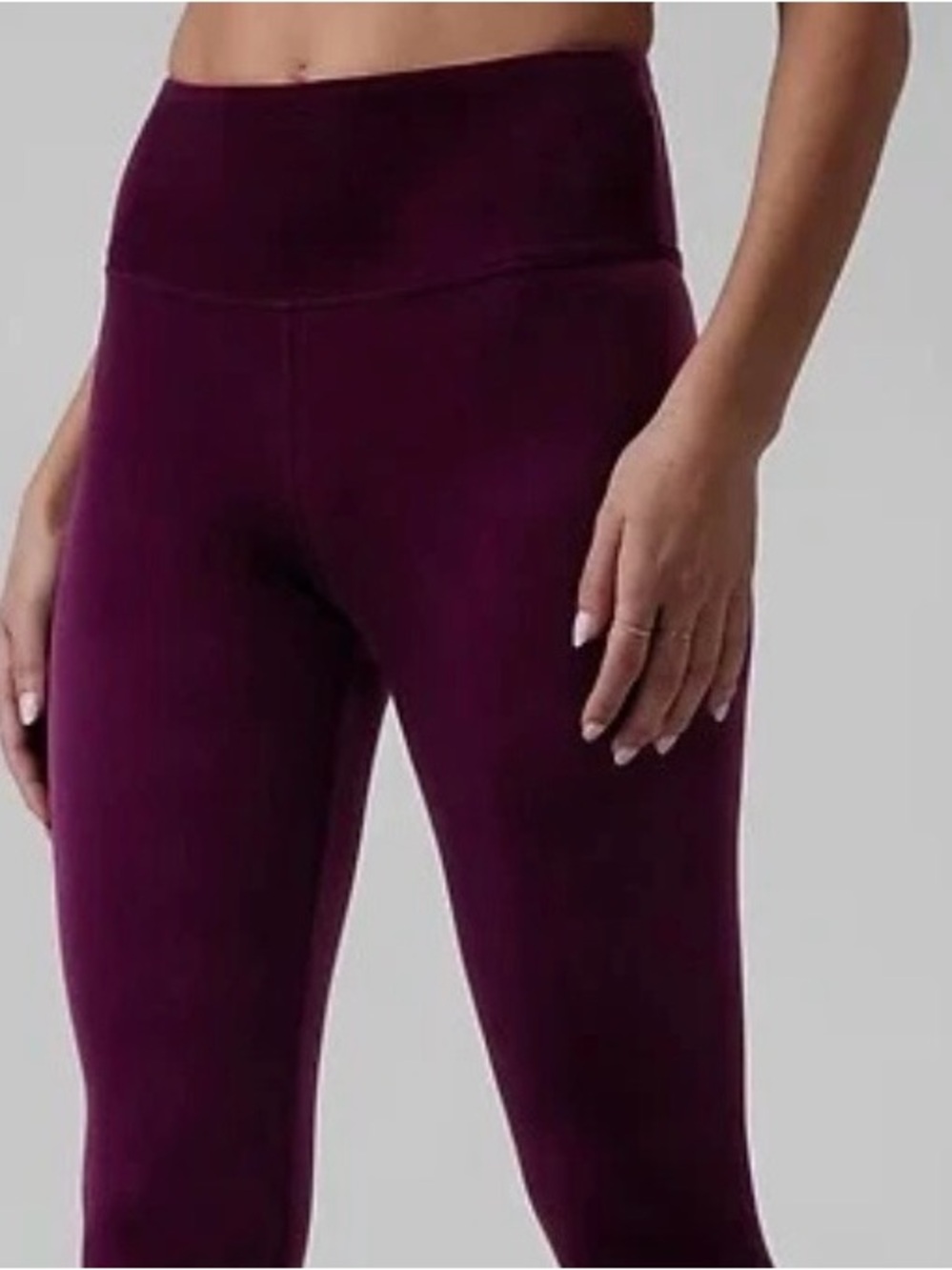 🌲 Athleta High-Rise Velvet Leggings